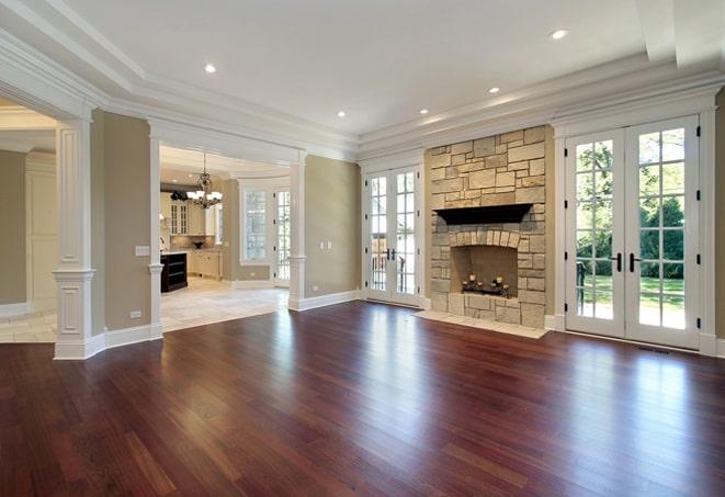 rustic hickory wood flooring in rustic cabin